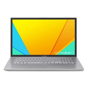 ASUS VivoBook S17 S712 Thin and Light 17.3” FHD Display, Windows 10 Home With Free Upgrade to Windows 11, AMD Ryzen 5 5500U CPU, 8GB DDR4 RAM, 128GB SSD + 1TB HDD, Transparent Silver, S712UA-DS54
