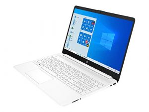 HP 15 Series 15" Laptop Intel Core i3 4GB RAM 256GB SSD Snow White - 10th Gen i3-1005G1 Dual-core - SVA, BrightView Panel Display - 6.5mm Micro-Edge Bezel Display - Windows 10 Home - 11 hr 30 min