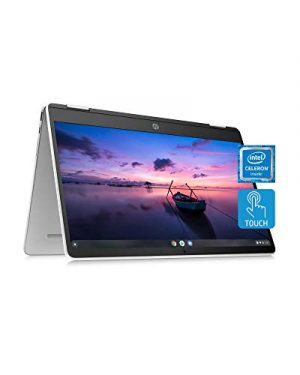 HP Chromebook x360 14a Laptop - Dual Core Intel Celeron N4020 - 4 GB RAM - 32 GB eMMC Storage - 14-inch HD Touchscreen - Google Chrome OS - Lightweight and Long Battery Life (14a-ca0020nr, 2020)