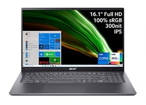 Acer Swift 3 Thin & Light Laptop 16.1" Full HD IPS 100% sRGB Intel Core i7-11370H Intel Iris Xe Graphics 16GB LPDDR4X 512GB SSD Wi-Fi 6 Fingerprint Reader Back-lit KB SF316-51-740H