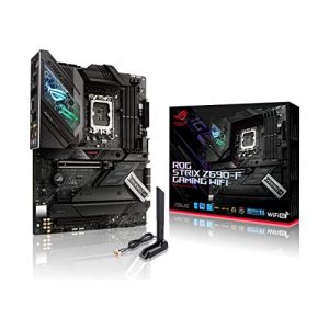 ASUS ROG Strix Z690-F Gaming WiFi 6E LGA1700(Intel 12th Gen) ATX Gaming Motherboard(PCIe 5.0,DDR5,16+1 Power Stages,2.5Gb LAN,BT v5.2,Thunderbolt 4,4xM.2,Front Panel USB 3.2 Gen 2x2 Type-C Connector)
