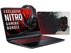 Acer Nitro 5 AN515-56 15.6 inch Gaming Laptop - (Intel Core i5-11400H, 8GB, 512GB SSD, NVIDIA GeForce RTX 3050, Full HD 144Hz, Windows 10, Black), plus Headset, Mouse and Mouse Pad - Amazon Exclusive