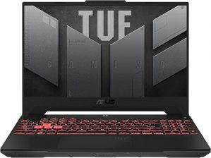 ASUS TUF Gaming A15 FA507RC-HN050W Laptop (15.6 Inch, FHD (1920 x 1080), Matte, AMD R7-6800H, 16GB RAM, 512GB SSD, NVIDIA GeForce RTX 3050, AMD Radeon Navi2 Graphics , 4GB GDDR66 , Win 11H) Mecha Grey