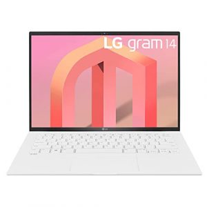 LG Gram (2022) 14Z90Q Ultra Lightweight Laptop, 14" (1920 x 1200) IPS Display, Intel Evo 12th Gen i5 1260P Processor, 16GB LPDDR5, 512GB NVMe SSD, FHDWebcam, WiFi 6E, Thunderbolt 4, Windows 11, White