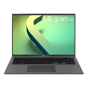 LG Gram (2022) 16Z90Q Ultra Lightweight Laptop, 16" (1920 x 1200) IPS Display, Intel Evo 12th Gen i7 1260P Processor, 16GB LPDDR5, 1TB NVMe SSD, FHD Webcam, WiFi 6E, Thunderbolt 4, Windows 11, Gray