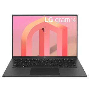 LG gram (2022) 14Z90Q Ultra Lightweight Laptop, 14" (1920 x 1200) IPS Display, Intel Evo 12th Gen i7 1260P Processor, 32GB LPDDR5, 1TB NVMe SSD, FHD Webcam, WiFi 6E, Thunderbolt 4, Windows 11, Black