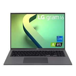 LG Gram (2022) 16Z90Q Ultra Lightweight Laptop, 16" (2560 x 1600) IPS Display, Intel i7 1260P CPU, NVIDIA RTX2050 GPU, 16GB RAM, 1TB NVMe SSD, FHD Webcam, WiFi 6E, Thunderbolt 4, Windows 11, Gray