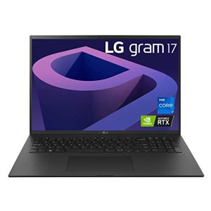 LG gram (2022) 17Z90Q Ultra Lightweight Laptop, 17" (2560 x 1600) IPS Display, Intel i7 1260P CPU, NVIDIA RTX2050 GPU, 16GB RAM, 1TB NVMe SSD, FHD Webcam, WiFi 6E, Thunderbolt 4, Windows 11, Black